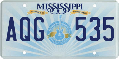MS license plate AQG535