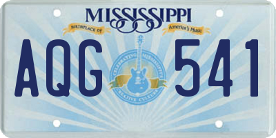 MS license plate AQG541