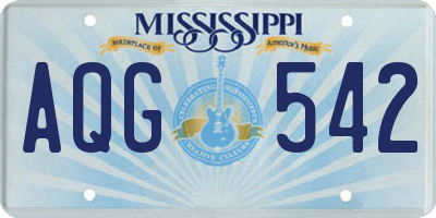 MS license plate AQG542