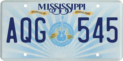 MS license plate AQG545