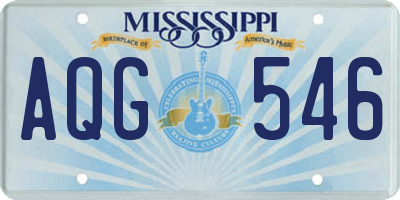 MS license plate AQG546