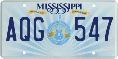 MS license plate AQG547