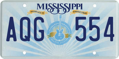 MS license plate AQG554