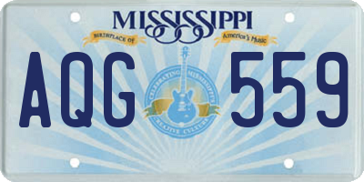 MS license plate AQG559
