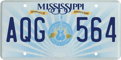 MS license plate AQG564