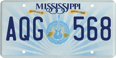 MS license plate AQG568