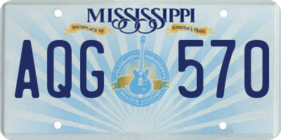 MS license plate AQG570
