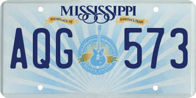 MS license plate AQG573