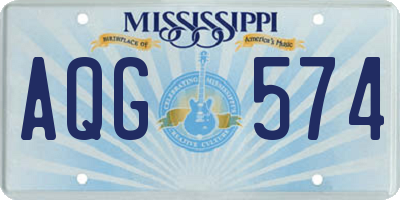 MS license plate AQG574