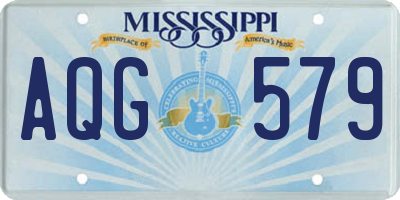 MS license plate AQG579