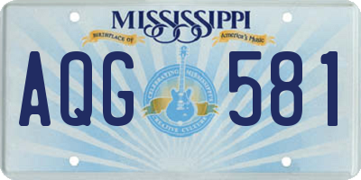 MS license plate AQG581