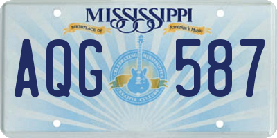 MS license plate AQG587