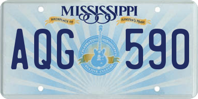 MS license plate AQG590