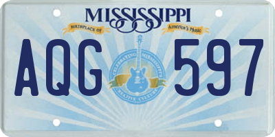 MS license plate AQG597