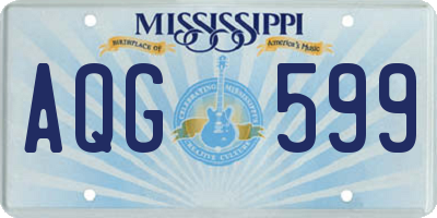 MS license plate AQG599