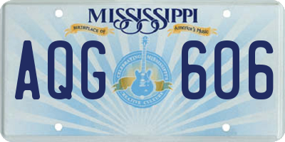 MS license plate AQG606