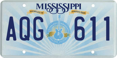 MS license plate AQG611