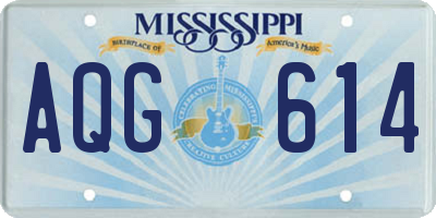 MS license plate AQG614