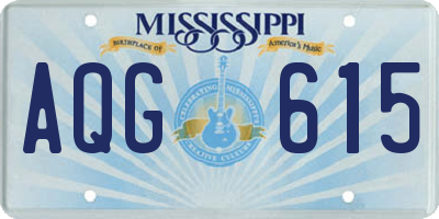 MS license plate AQG615