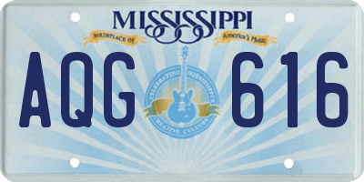 MS license plate AQG616