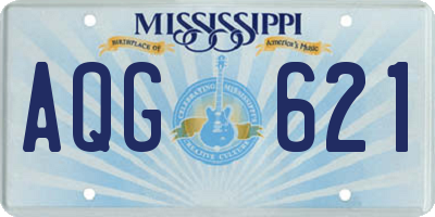 MS license plate AQG621