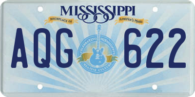 MS license plate AQG622