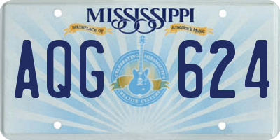MS license plate AQG624