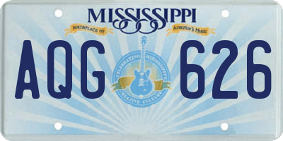 MS license plate AQG626