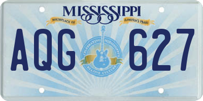 MS license plate AQG627