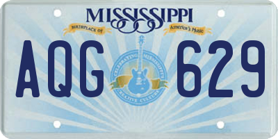 MS license plate AQG629