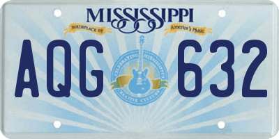 MS license plate AQG632