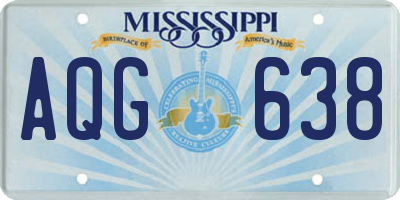 MS license plate AQG638