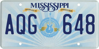MS license plate AQG648