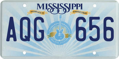 MS license plate AQG656