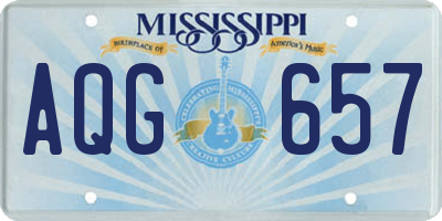 MS license plate AQG657