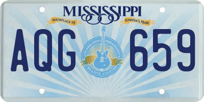MS license plate AQG659