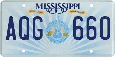 MS license plate AQG660