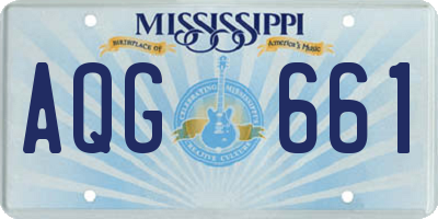 MS license plate AQG661