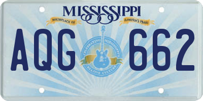 MS license plate AQG662