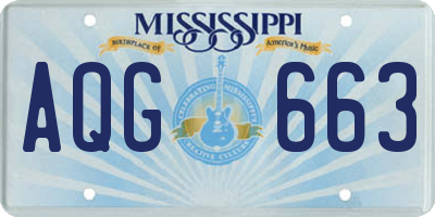 MS license plate AQG663
