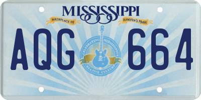 MS license plate AQG664