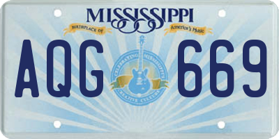 MS license plate AQG669