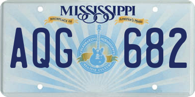 MS license plate AQG682