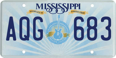 MS license plate AQG683