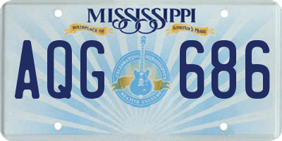 MS license plate AQG686