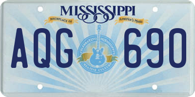 MS license plate AQG690