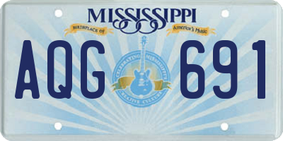 MS license plate AQG691