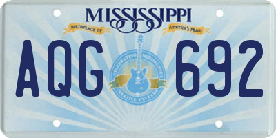 MS license plate AQG692