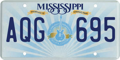 MS license plate AQG695