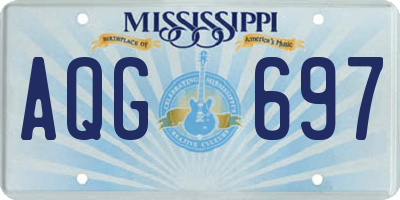 MS license plate AQG697
